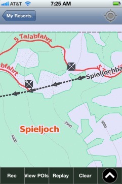 Spieljoch ski map - iPhone Ski App