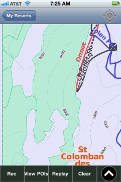 St Colomban des Villards ski map - iPhone Ski App