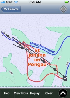 St Johann im Pongau ski map - iPhone Ski App