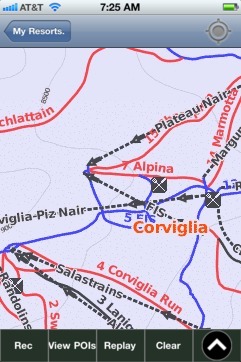 Corviglia ski map - iPhone Ski App