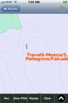 Trevalli-Moena/S. Pellegrino/Falcade ski map - iPhone Ski App