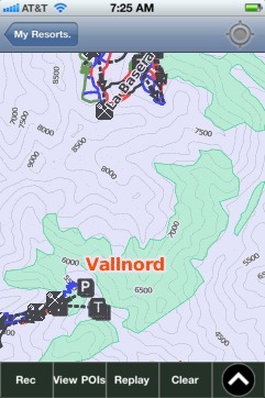 Vallnord ski map - iPhone Ski App