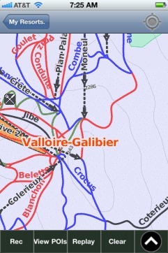 Valloire-Galibier ski map - iPhone Ski App