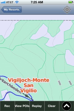 Vigiljoch-Monte San Vigilio ski map - iPhone Ski App