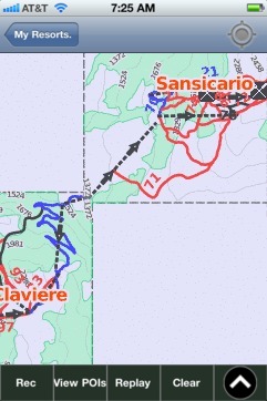 Via Lattea ski map - iPhone Ski App