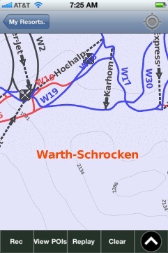 Warth-Schrocken ski map - iPhone Ski App
