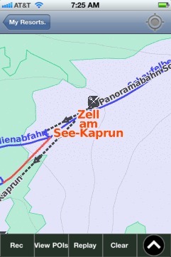 Zell am See-Kaprun ski map - iPhone Ski App