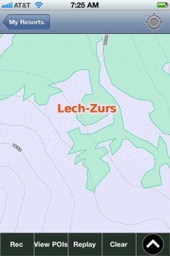 Lech-Zurs ski map - iPhone Ski App