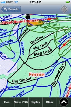 Fernie ski map - iPhone Ski App