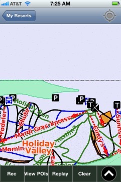 Holiday Valley ski map - iPhone Ski App