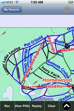 Homewood ski map - iPhone Ski App