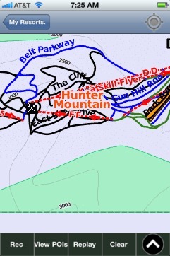 Hunter Mountain ski map - iPhone Ski App