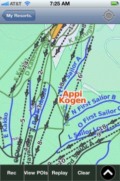 Appi Kogen, Iwate ski map - iPhone Ski App