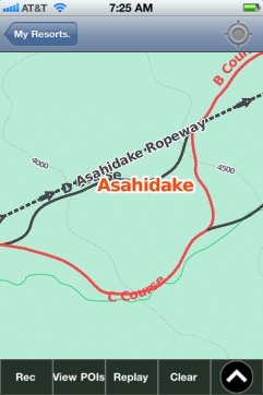Asahidake, Hokkaido ski map - iPhone Ski App