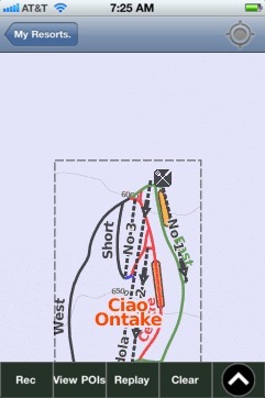 Ciao Ontake, Nagano ski map - iPhone Ski App