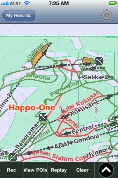 Happo-One, Nagano ski map - iPhone Ski App