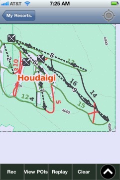 Houdaigi, Gunma ski map - iPhone Ski App