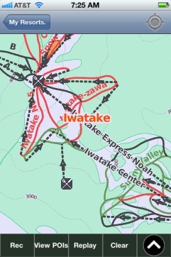 Iwatake, Nagano ski map - iPhone Ski App