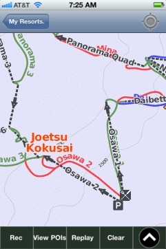 Joetsu Kokusai, Niigata ski map - iPhone Ski App