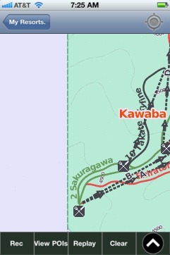Kawaba, Gunma ski map - iPhone Ski App