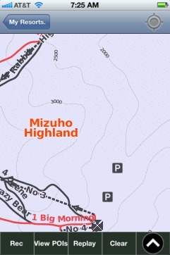 Mizuho Highland, Shimane ski map - iPhone Ski App