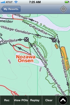 Nozawa Onsen, Nagano ski map - iPhone Ski App