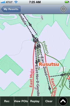 Rusutsu, Hokkaido ski map - iPhone Ski App