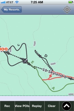 Ryuoo, Nagano ski map - iPhone Ski App