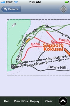 Sapporo Kokusai, Hokkaido ski map - iPhone Ski App