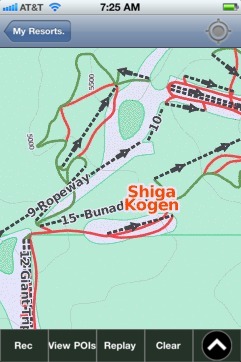 Shiga Kogen, Nagano ski map - iPhone Ski App