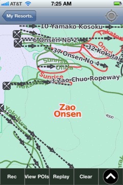 Zao Onsen, Yamagata ski map - iPhone Ski App