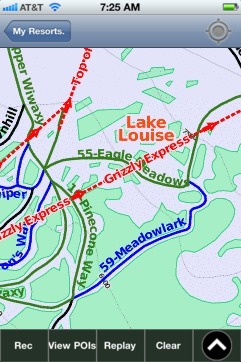 Lake Louise ski map - iPhone Ski App