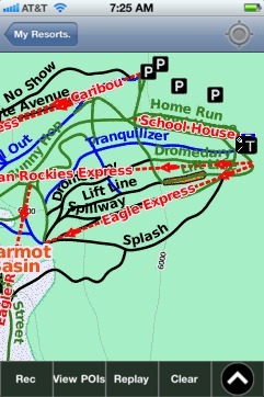 Marmot Basin ski map - iPhone Ski App