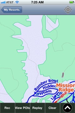 Mission Ridge ski map - iPhone Ski App