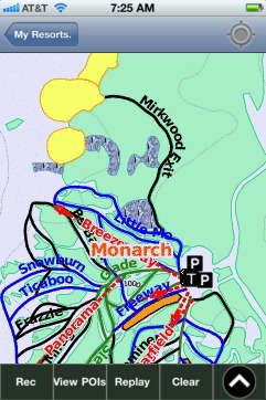 Monarch ski map - iPhone Ski App