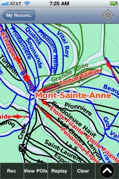 Mont-Sainte-Anne, QC ski map - iPhone Ski App