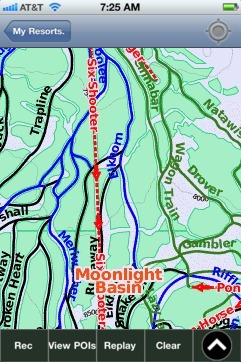 Moonlight Basin ski map - iPhone Ski App
