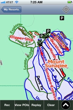 Mount Sunapee ski map - iPhone Ski App