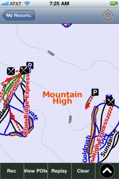 Mountain High, CA ski map - iPhone Ski App