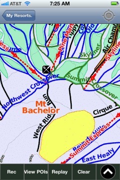 Mt Bachelor ski map - iPhone Ski App