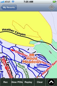Mt Hood Meadows ski map - iPhone Ski App