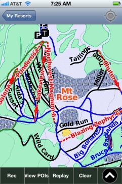 Mt. Rose ski map - iPhone Ski App