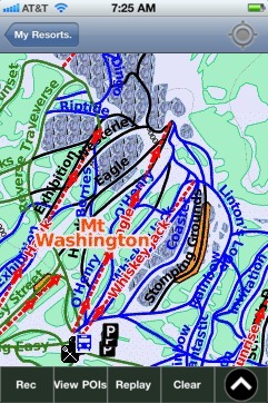 Mt Washington ski map - iPhone Ski App