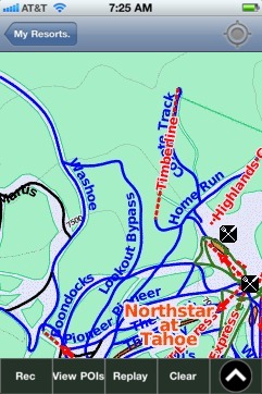 Northstar at Tahoe ski map - iPhone Ski App