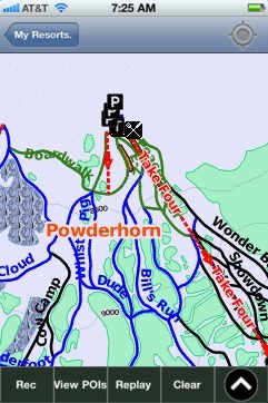 Powderhorn ski map - iPhone Ski App