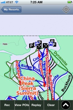 China Peak( Sierra Summit) ski map - iPhone Ski App