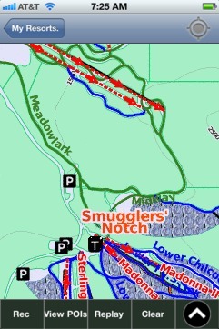 Smugglers' Notch ski map - iPhone Ski App