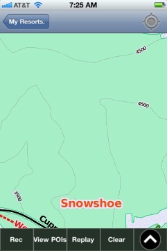 Snowshoe, WV ski map - iPhone Ski App