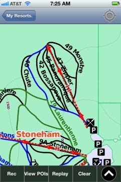 Stoneham, QC ski map - iPhone Ski App