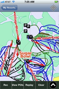 Sugar Bowl ski map - iPhone Ski App